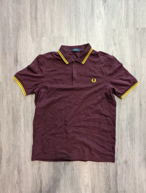 Fred Perry M3600 Mahogany Twin Tipped Polo