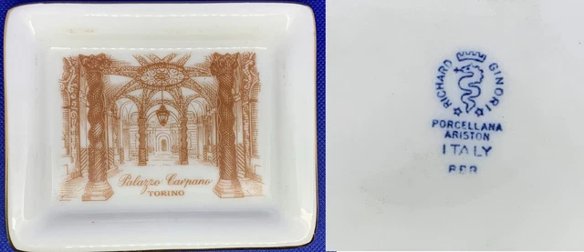 Carpano Vermuth Torino Palazzo Posacenere Ashtray Richard Ginori 1960