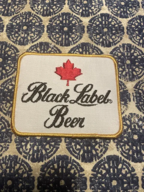 Black Label Beer Patch Iron On Trucker Hat 70s 80s Rare Logo 4”