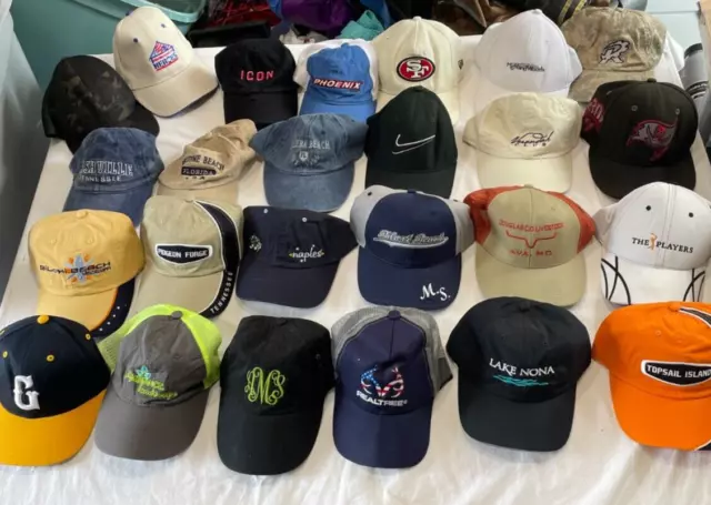 Hat Lot of 25 Mixed Trucker Baseball Snap Back Fitted Caps Hats Nike Reseller