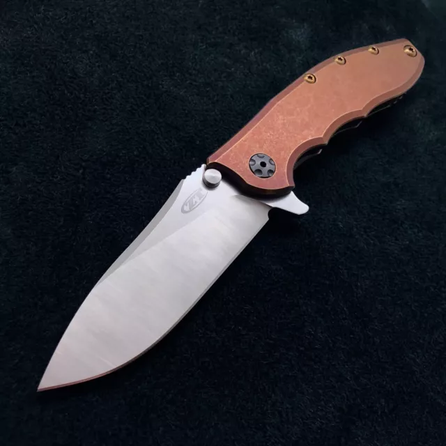 Zero Tolerance 0562Ti Flipper Rick Hinderer Folder ZT0562 w/ Dirty Bronze Ano