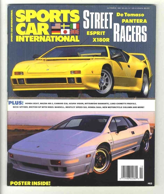 [D1078] 91.10 SPORTS Car International / Detomaso Pantera, Lotus Esprit ...