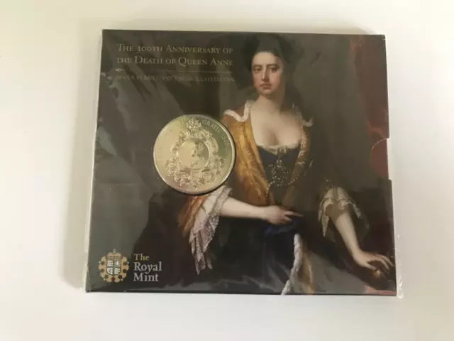 2014 5 Five Pound Coin Queen Anne In Royal Mint Coin Pack Bu Bunc Rare