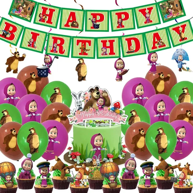 Kit Decorazioni Compleanno 35 Pezzi – Palloncini, Striscione, Topper Per Torta E Cupcake – Per Bambini - 3