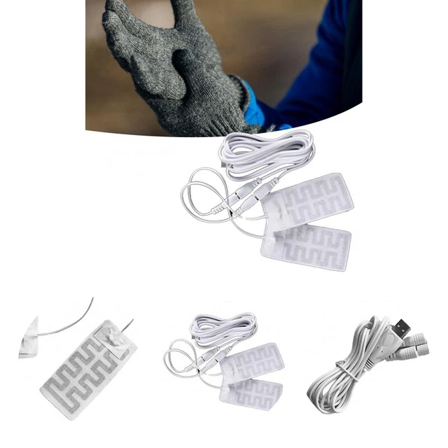 1 par de almohadillas térmicas eléctricas USB P-SH-OD-1304 para aliviar el dolor suave 5V