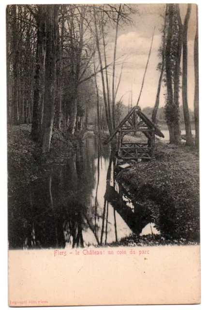 CPA 61 - FLERS (Orne) - Le Château : un coin du parc - Ed. Legoupil