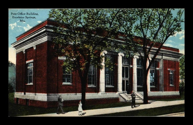 Dr Jim Stamps Us Postcard Post Office Building Excelsior Springs Missouri
