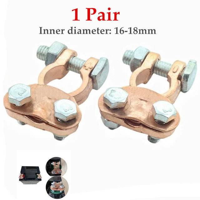 1 Pair Car SUV Battery Clamp Terminal Connector Copper Pile Head Universal Parts 1 Pair Car SUV Battery Clamp Terminal Connector Copper Pile Head Universal Parts