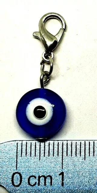 One Small Lucky Turkish Evil Eye Nazar Hamsa Kabbalah Personal Key Purse Charm 3