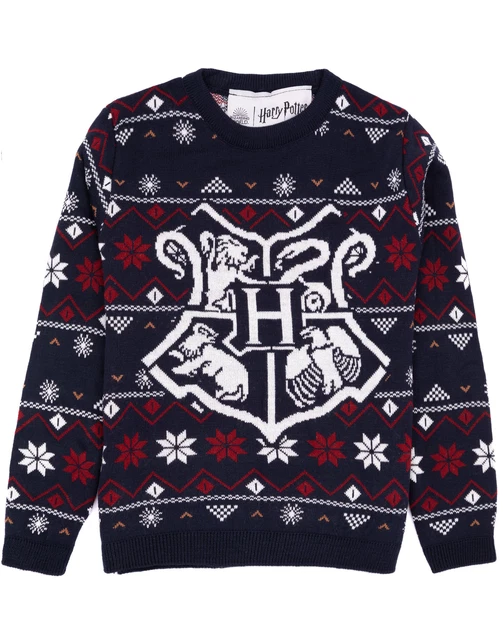 Harry Potter Kids Christmas Jumper Boys Girls Knitted Fairisle Sweater