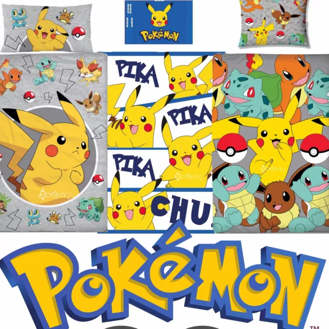 Offizielle Pokemon Go Einzelplatte/Drehbare Bettdecke Bett Sets Neu Geschenk 3 Designs