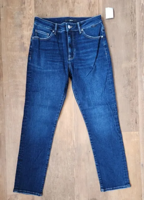 Mavi Jeans Womens Size 27 x 27 Emma Slim Boyfriend Dark Blue Stretch Denim