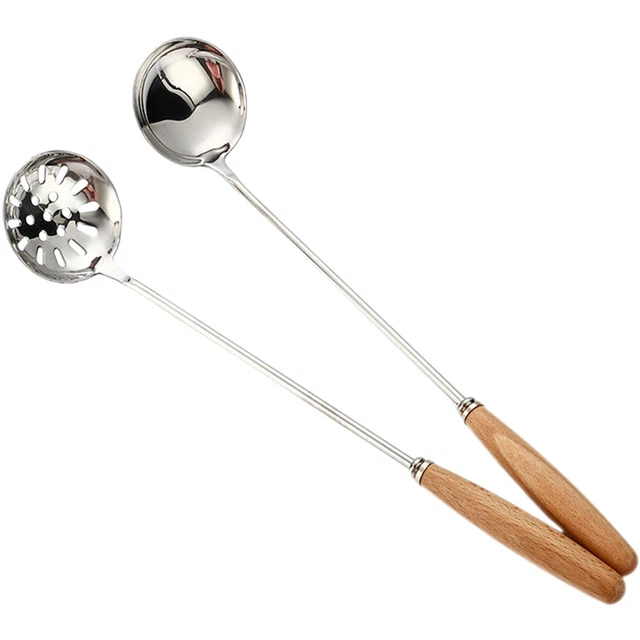 2 Pcs Fonduelöffel Mit Langem Griff 31.3X5.7X2CM Rostfreier Stahl