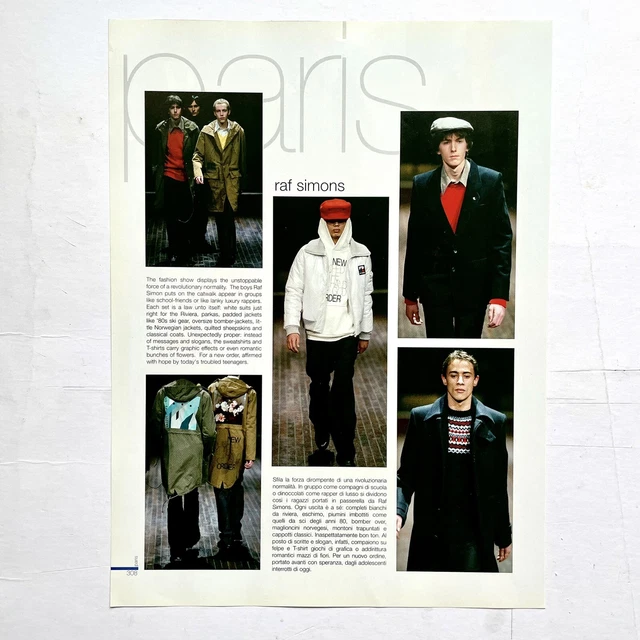 Archival Raf Simons RAF SIMONS FALL/WINTER 2003 Original Archive Runway Article & Photos ...