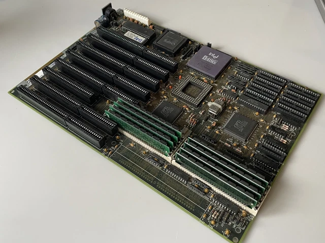 VINTAGE ZIDA 80486 Type Computer Motherboard with Intel i486 CPU and ...