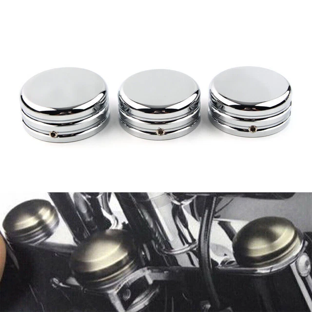 CNC Upper Fork Stem Nut Cover Chrome for Harley  Sportster 883 Iron Low XL883L