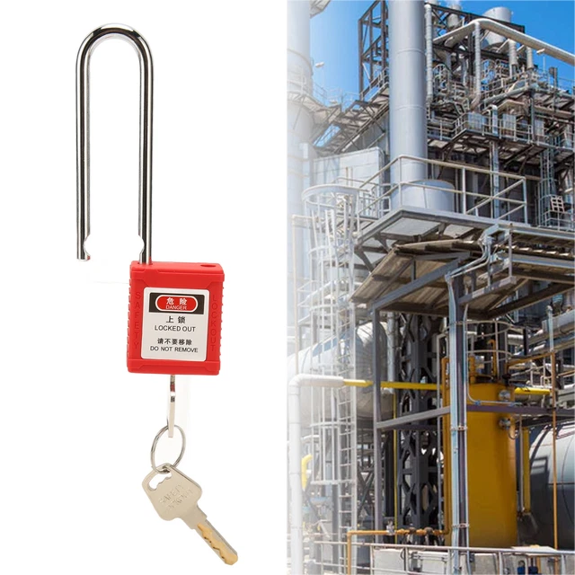 Set di serrature etichetta blocco 10 lucchetti di sicurezza con chiave rossa 2 tasti per serratura per blocco