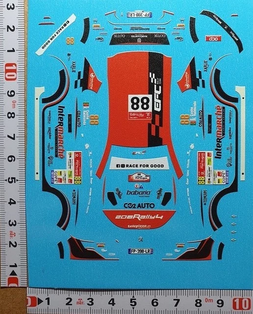 Décalcomanies 1/32 Peugeot 208 Breen Rallye Monte Carlo 2015 WRC - Référence 1678 | Décalcomanies Modélisme Rallye