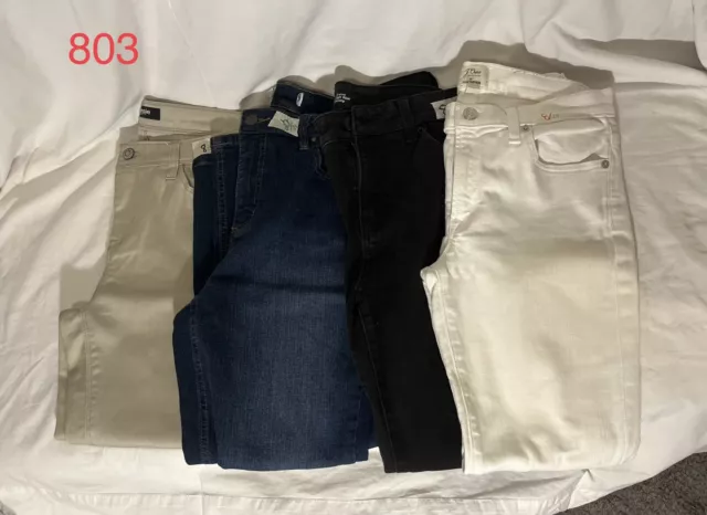 4 Pair Bundle Jeans Wholesale Women Denim  Sizes 8/24L mixed LOT Pre-Owened