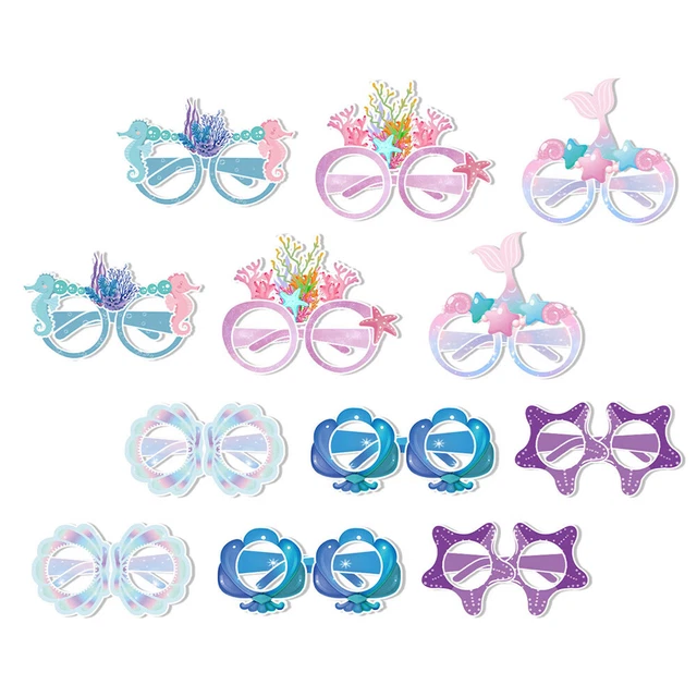 12 Pairs Funny Glasses Mermaid Party Glasses 3d Glasses Sunglasses Kids Summer