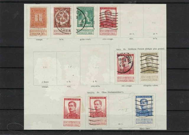 Belgium 1912 mounted mint and used stamps  Ref 8045