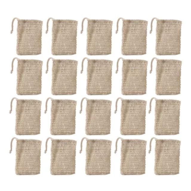 50 PièCes SéRies Douche Bain Sisal Savon Sac Sisal Naturel Savon Sac Exfoli2672