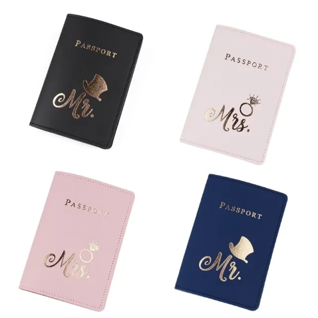 PU Leather Lover Couple Passport Holder Travel Card Case Cover Wedding Gift