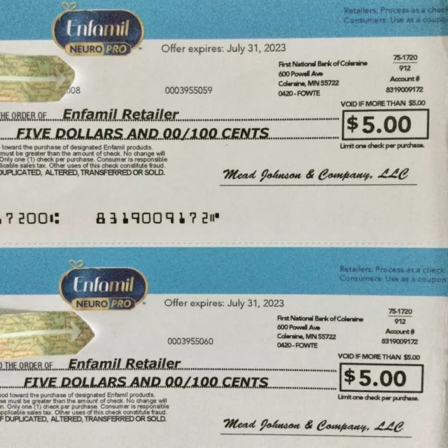Enfamil NeuroPro Coupons $30 Checks Exp July 31, 2023