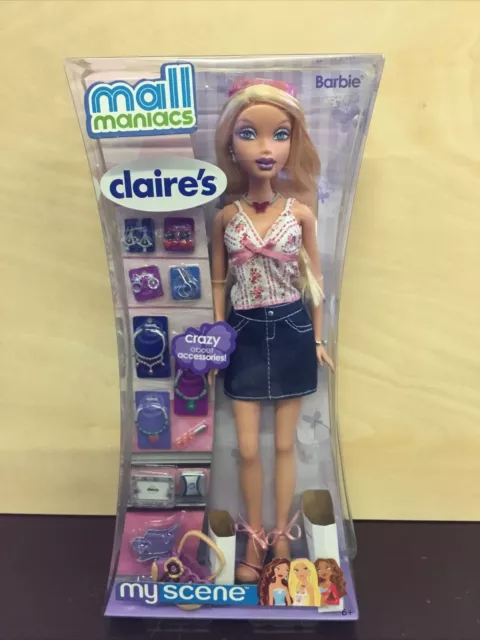 Barbie My Scene Mall  Maniacs Doll CLAIRE'S Jewelry Necklaces Earrings 2005