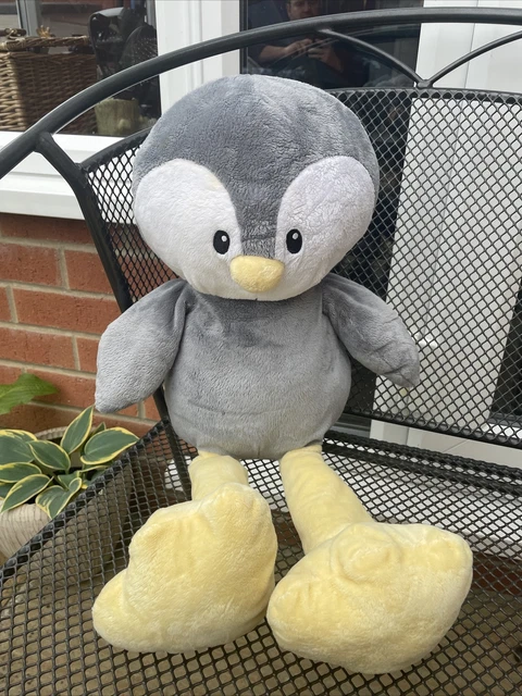 CLINTONS PENGUIN PLUSH Toy bird grey cuddly soft cuddly 22” £17.00