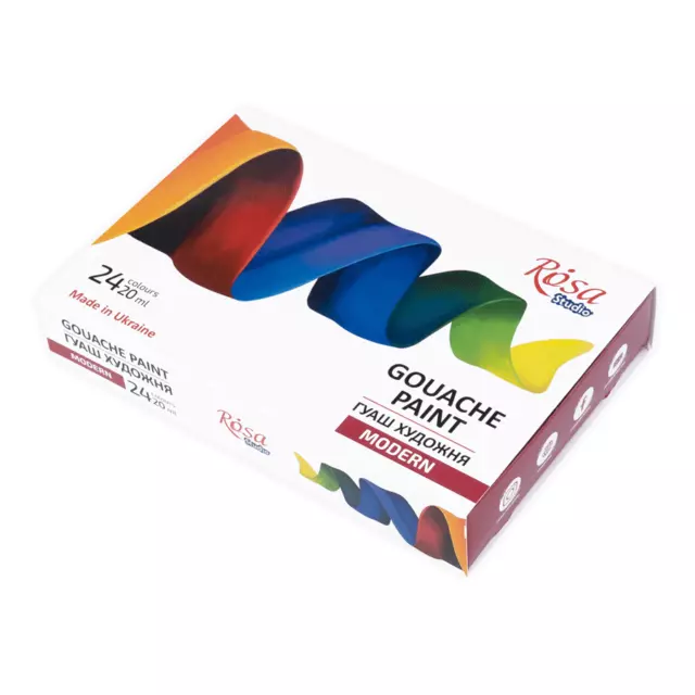 Rosa Studio Gouache Paint Set Modern 24 colors (0.68 oz each)