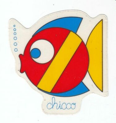 Adesivo CHICCO Pesce sticker PROMO pubblicità vintage Bambini 