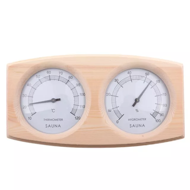 Thermomètre sauna en bois 2 en 1 hygromètre surveillance fiable pour salle de