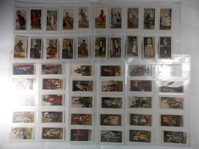 Wills Cigarette Cards English Period Costumes 1929 Complete Set 50 in Pages