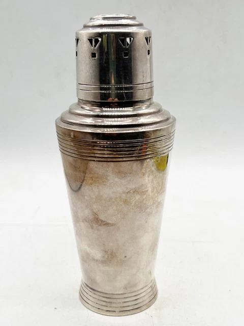 Antico Piatto Argento Keith Murray Per Mappin & Webb Sugar Caster / Setaccio