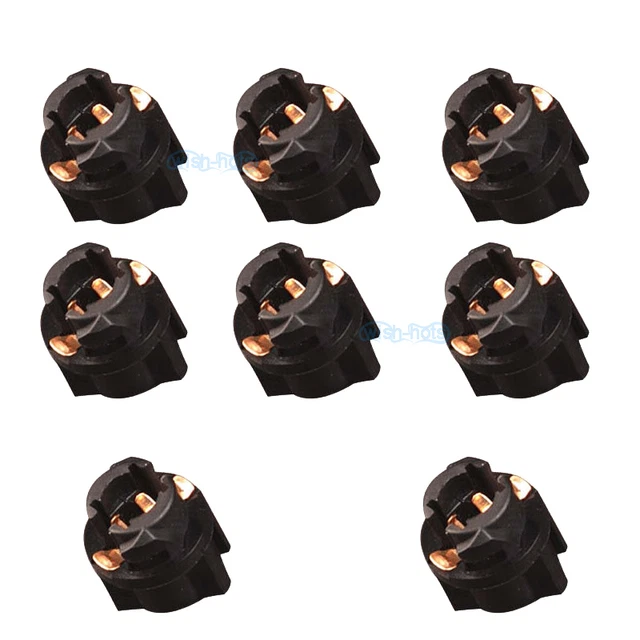 8Pcs T5 Instrument Speedometer Dashboard Panel Twist Lock Plug Socket For Subaru