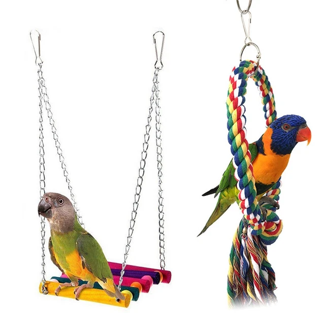 Snapshot of Bird Swing And Toy Hanger For Parrot Cages