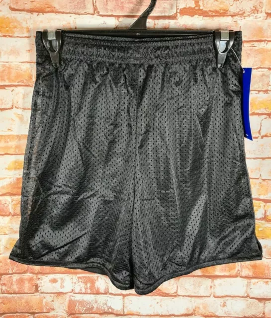 BNWT Girl Boys Sz 14 LW Reid Black Elastic Waist Mesh Style School Sports Shorts