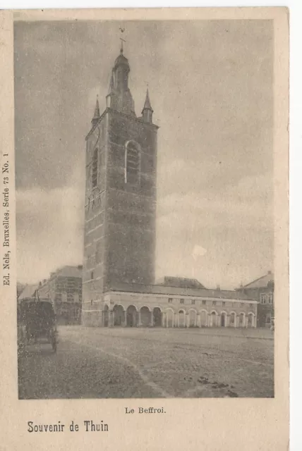 Cartes postales anciennes -THUIN- LE BEFFROI années 1900 (LOT DE 2 CARTES)