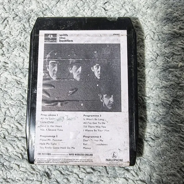 With The Beatles - Vintage Reteo 8 Track Cassette Cartridge RARE VGC