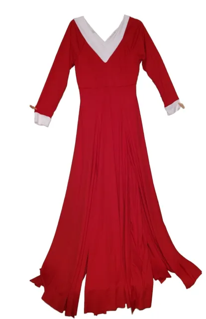 BalTogs Women's Red Polyester Slit Skirt Unitard Dress Dancewear - Size 1X