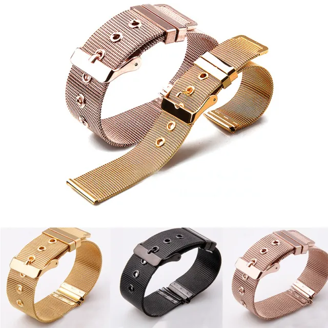 Stainless Steel Writstwatch Band Adjustable Watch Bracelet Belt Strap 14mm-24MM