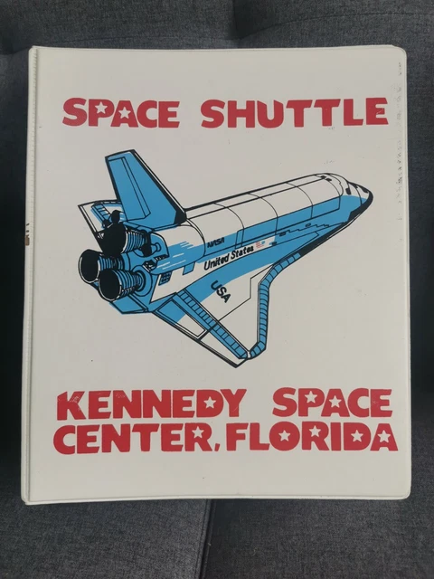 VINTAGE 1980S SPACE SHUTTLE Kennedy Space Center Florida Ring Binder ...