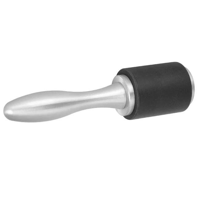 Manija de aleación de aluminio + cabeza única cuero negro martilleo artesanal hágalo usted mismo artesanía