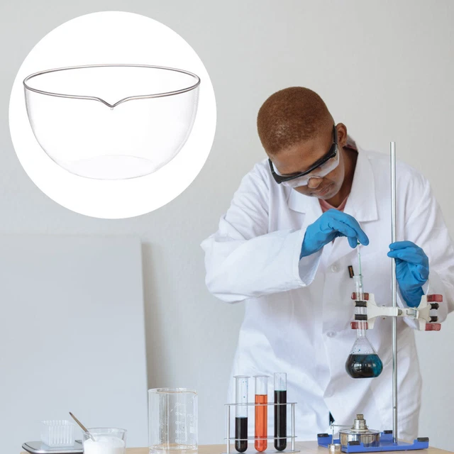 EVAPORATING DISH GLASS Basin Kitchen Crystallizing Beaker with Lid £13.