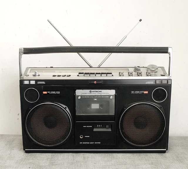 HITACHI BOOMBOX TRK-TRK-8300 PERDISCO vintage w/RAMSA WR-X01A