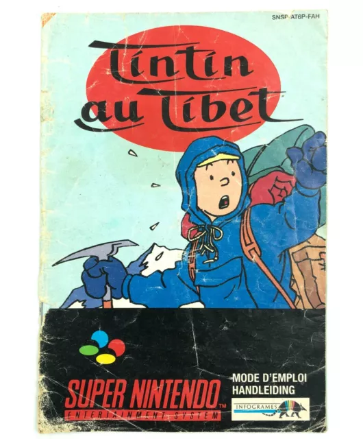 Anleitung Spiel Snes Tintin Au Tibet Broschüre Gebrauchsanweisung Pal Fah