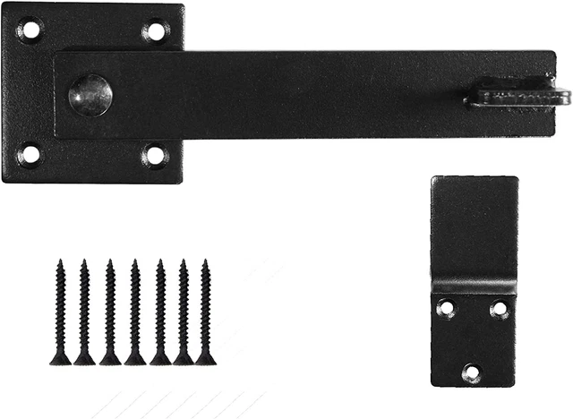 5.5" Fence Gate Latch Barn Door Flip Hardware Farm Lock Heavy Duty Wrought Iron,