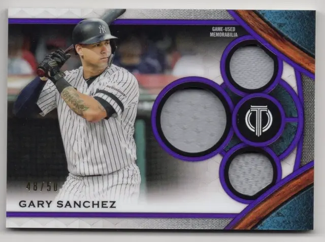 GARY SANCHEZ 2021 Topps Tribute TTR-GS Game Used Patches #48/50 New York Yankees