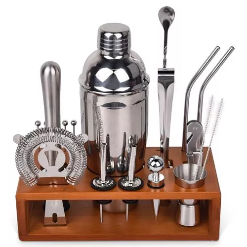 Bartender Kit 23 Piece Cocktail Shaker Set for Mixed Drink Home Bar